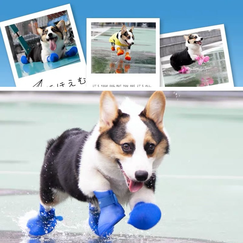 Keep Your Pet Feet Dry And Your House Clean With Some Dog/Cat Rain shoes, Waterproof Silicone Dog Shoes, Anti-skid Boots, For Small/Medium/Large Dogs