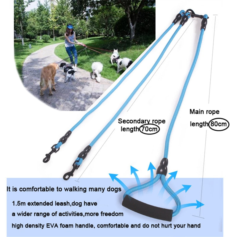 Get This Amazing Double/Triple/Quadruple Dog Leash Rope