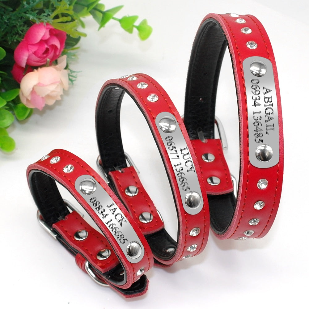 Give Your Pet Some Style With These Personalized Dog Collars, Engraved Leather Collars