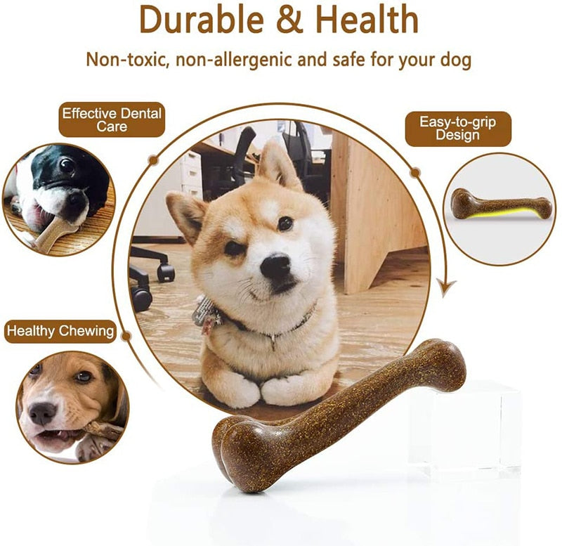 Check This Nearly Indestructible Dog Bone, Natural Non-Toxic, For Small/Medium/Large Dogs, Helps With Dental Care, Keeping Teeth Healthy
