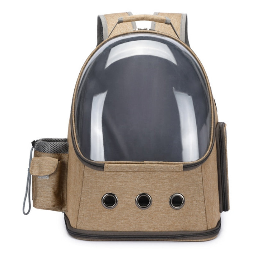 Don't Leave Your Pet At Home!! Cat Carrier Backpack, Space Capsule, Bubble Breathable Portable Pet Backpack, Suitable For Cats And Small Dogs for Travel, Hiking Or Daily Activity