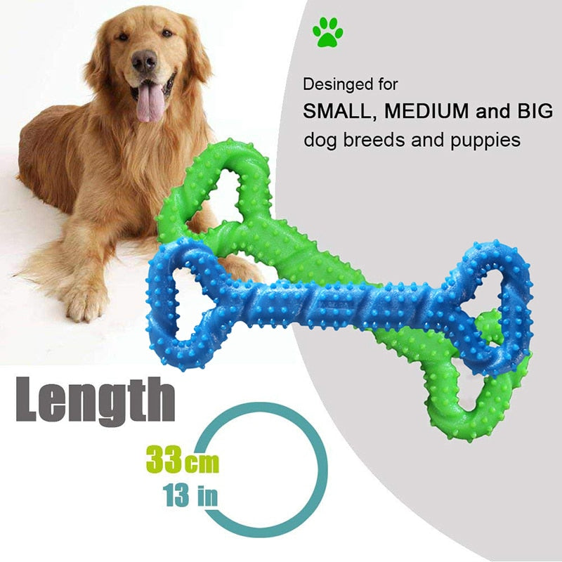 Interactive Dog Chew Bone with Convex Design, Mouth Cleaning Pet Toys For All Dog Sizes, Durable