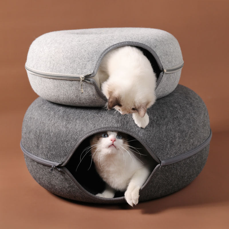Your Cat Wants Some Fun With This Cat Tunnel Interactive Play Toy, Cat Bed Dual Use, Cat Exercising Products, Cat Training