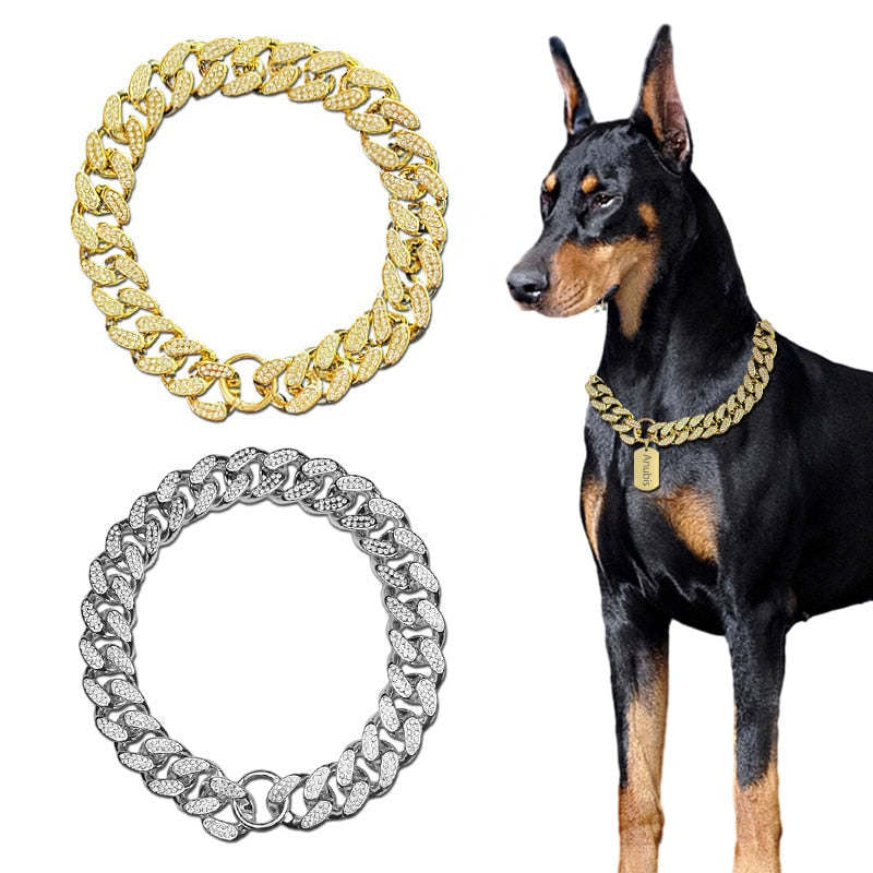 Pet Collar Gold Chain