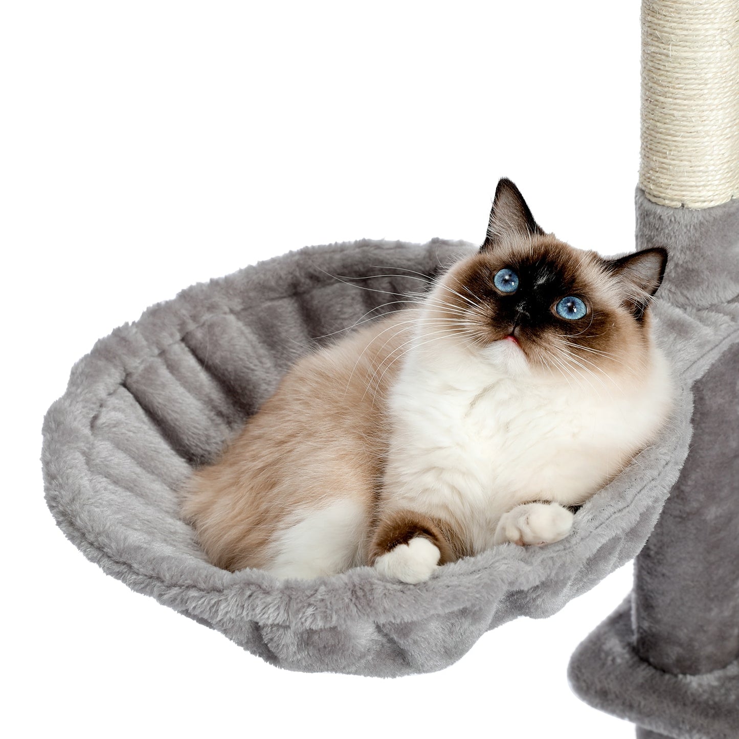 Cat Tree Tower/Post, Multi-Level Pet Climbing Tree with Hammock With Toy Ball