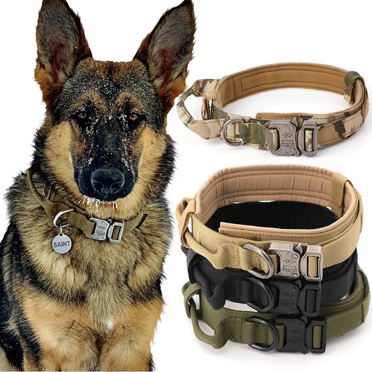 Dog Training Collar, Adjustable Tactical Dog Collar And Leash Set